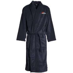  Denver Broncos Navy Blue Plush Robe: Sports & Outdoors