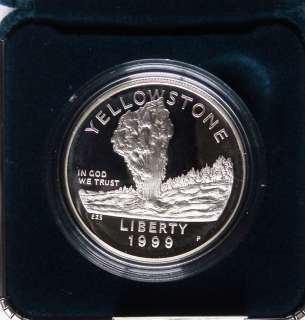 1999 Yellowstone National Park Silver Dollar Commemorative Coin  