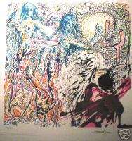 DALI HAND SIGNED PARADISE LOST LITHOGRAPH LES VITRAUX  