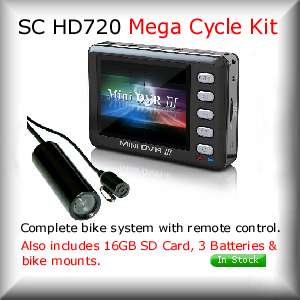 SC HD720 Pro Helmet Camera kit Ski Snowboard with 3 batts, 8GB SD 