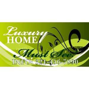   3x6 Vinyl Banner   Luxury Home Must See Green Floral: Everything Else