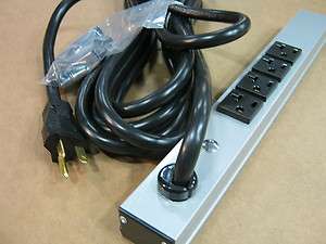 80/20 Inc 4 Outlet Wiremold Power Strip 60 Hz 20 Amp 120 Volts Model 