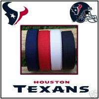 20 yds HOUSTON TEXANS Grosgrain Ribbon Lot  