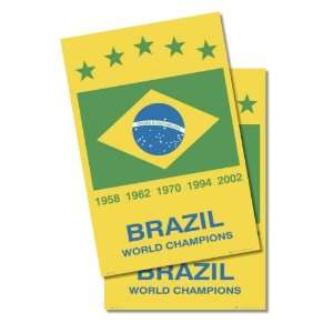  BRAZIL WORLD CHAMPIONS POSTERS (SET OF 2)