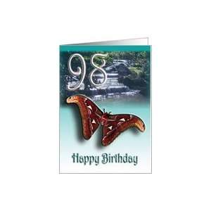  Butterfly Happy 98th Birthday Congratulations Card: Toys 