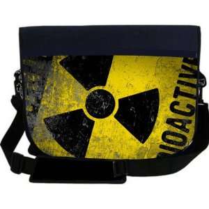 Yellow Radioactive Alert Design NEOPRENE Laptop Sleeve Bag Messenger 