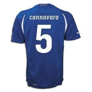  #5 Cannavaro Italy Home 2010 World Cup Jersey (Size L 