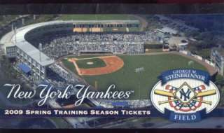 NEW YORK YANKEES 2009 SPRING TRAINING TICKET BOOKLETS  