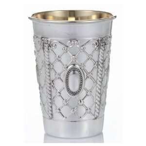  Silver Plated Kiddush Cup with Spider Web: Home & Kitchen