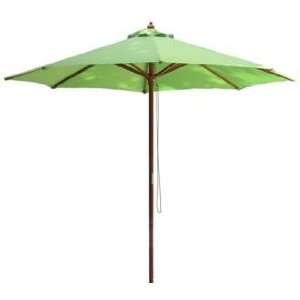   High Lime Green Market Umbrella with Wooden Pole Patio, Lawn & Garden