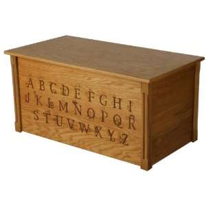  Oak Alphabet Wooden Toy Box by Dream Toy Box: Toys & Games