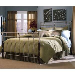   Chancellor Gold Frost & Mahogany Finish King Size Bed: Home & Kitchen