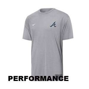  Nike Atlanta Braves Ash Training Top T shirt: Sports 