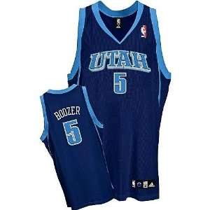  Utah Jazz #5 Carlos Boozer Embroidered Blue Jersey Sports 