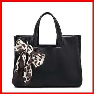   Bag Handbag Hobo Silk Scarves Fashion Office Lady New Black 170400