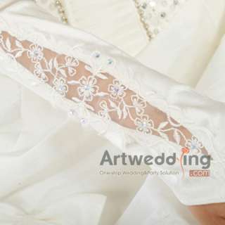 NEW 11 Satin & Lace Party/Evening/Bridal Wedding Gloves Elbow 