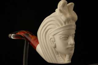 KING TUT Meerschaum Tobacco Pipe with fitted CASE 2187  
