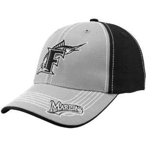   Florida Marlins Gray Black Braddock Adjustable Hat: Sports & Outdoors