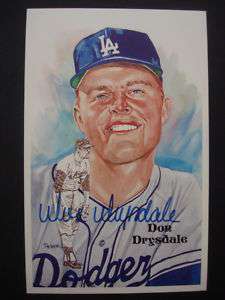 Don Drysdale Autographed Perez Steele HOF Card #2270  