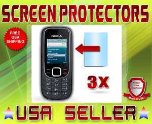 3x SCREEN PROTECTORS for NOKIA 2320 CLASSIC MADE IN USA  