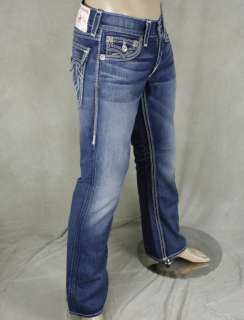 True Religion Jeans Mens BILLY Big QT Industrial light wash Triple 