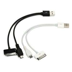  Case Star ® 2 PCS (Black,Withe) USB Cable   2.0 A Male to 
