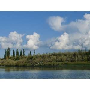  White Clouds Form Above the Mackenzie River Delta 