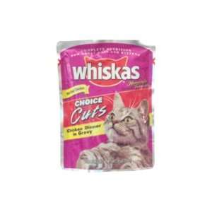 Whiskas Cat Food, Choice Cuts Chicken Dinner in Gravy, 3 oz (Pack of 