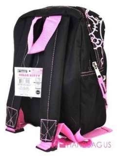 NWT Sanrio Hello Kitty Backpack School Bag 8 Mini Black PINK ~ CUTE 