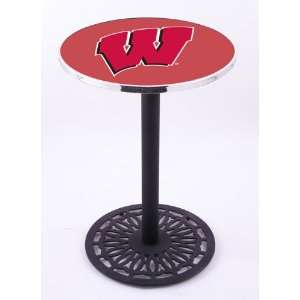  University of Wisconsin Pub Table with 213 Style Base 