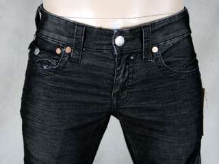 True Religion Jeans Mens Ricky Straight Corduroy Black pants 