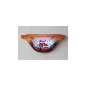  Wireless Half Moon Hand Painted Rose Sconce Light: Home 