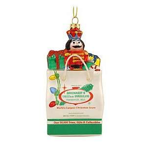  Bronners Bag Glass Ornament: Home & Kitchen