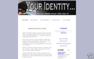 Identity Theft Niche Website  