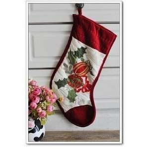   Handmade Christmas Quilted/Patched Stocking BELLS: Home & Kitchen