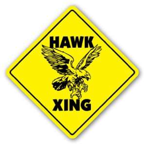   HAWK CROSSING Sign xing redtailed accipiter gift Patio, Lawn & Garden