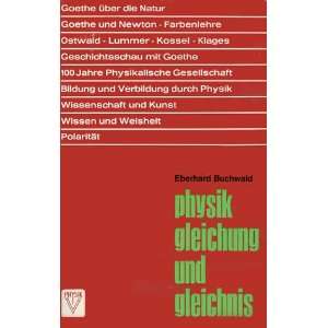    Physik   Gleichung und Gleichnis. Eberhard Buchwald Books