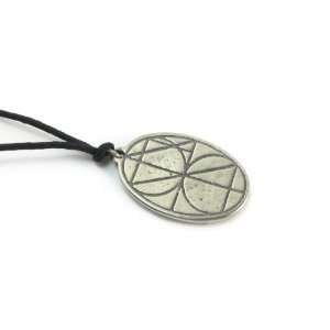 Cosmic Egg Amuley for Infinity Pewter Pendant on Cord Necklace
