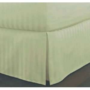   : Charter Club Damask Stripe 400 Twin Bedskirt Willow: Home & Kitchen