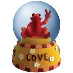  LOVE DREAM LIVE PEACE FROG 45MM WATERGLOBE: Home & Kitchen