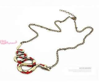 New hot style 12pcs Fashion Charming Retro RED Snake Necklaces  
