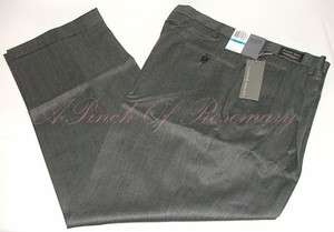   Wool Pleated Cuffed Relaxed Dress Pants Gray 36x30 039304348167  