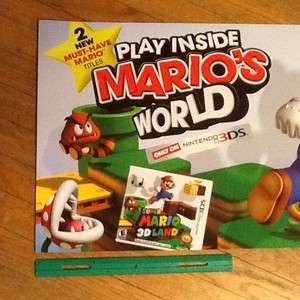 ADVERTISING POSTER Play Inside Marios World Nintendo Store Promo 