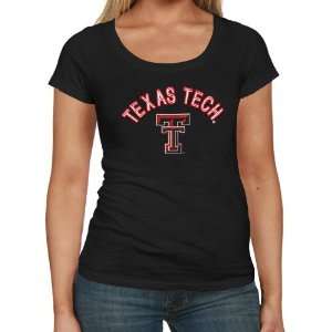  Texas Tech Red Raiders Ladies Black Wildfire Slub T shirt 