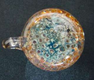   Blown Glass Tide Pool With Jellyfish Pendant Made In Oregon  