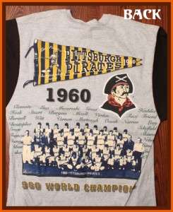 Vintage Pittsburgh Pirates 1960 World Champions Baseball 3/4 Sleeve T 