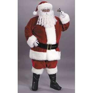   Plush Red Adult Santa Claus Suit Costume Size Large: Everything Else