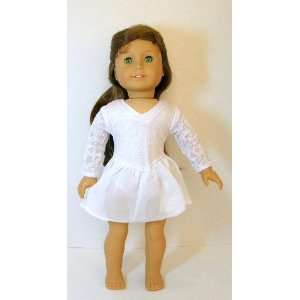  American Girl Doll Clothes White Ice Skate Outfit: Toys 