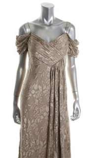 Alex Evenings NEW Beige Formal Dress Silk Embellished 12  