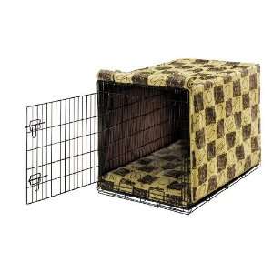  Luxury Crate Cover   Dog Days/Green Apple Bones Piping 